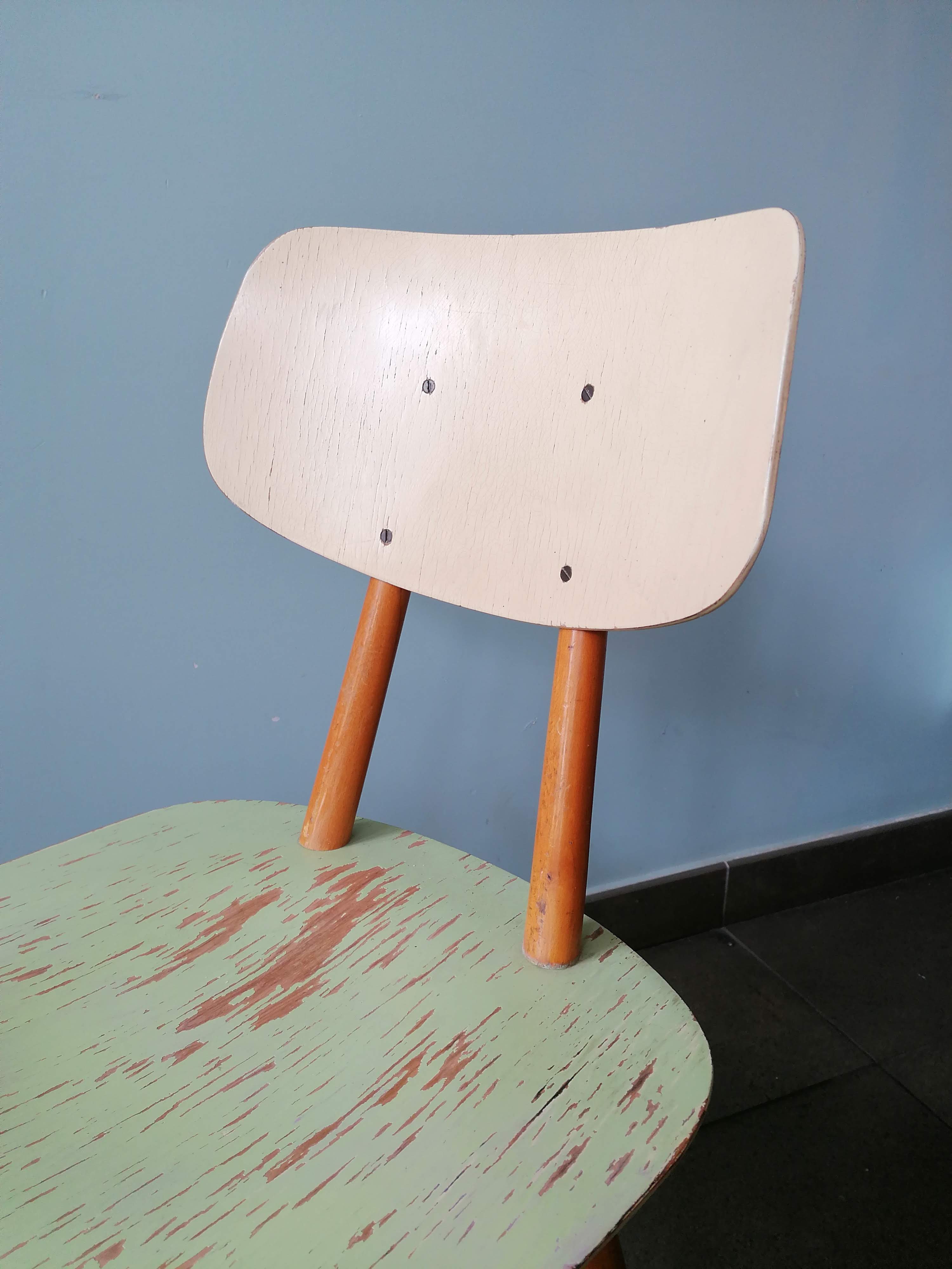 Vintage wooden chair, Ton (Thonet) ex Czechoslovakia, 1960