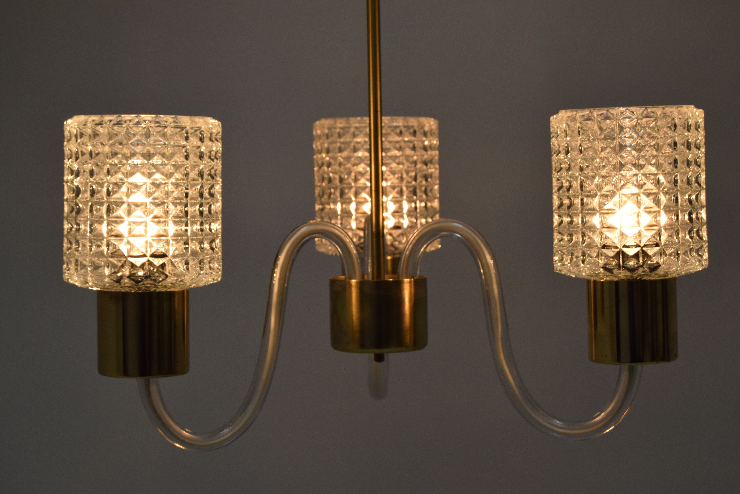 Mid-Century Chandelier/Kamenicky senov, 1960´s