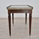 Antique Italian Carrara Marble, Mahogany, and Brass Coffee Table