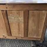 Louis Philippe style sideboard in solid walnut with 3 doors and 1 pull-out shelf.
