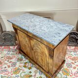 19th Century Restoration Period Flamed Mahogany Sideboard with Crosses