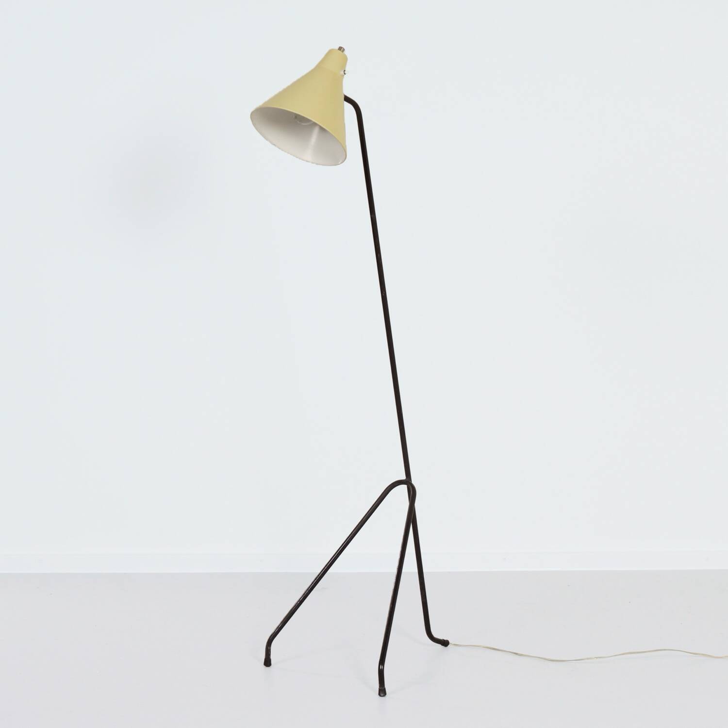 Lampadaire grasshopper par willem van doorn | années 1960, milieu du siècle, jaune