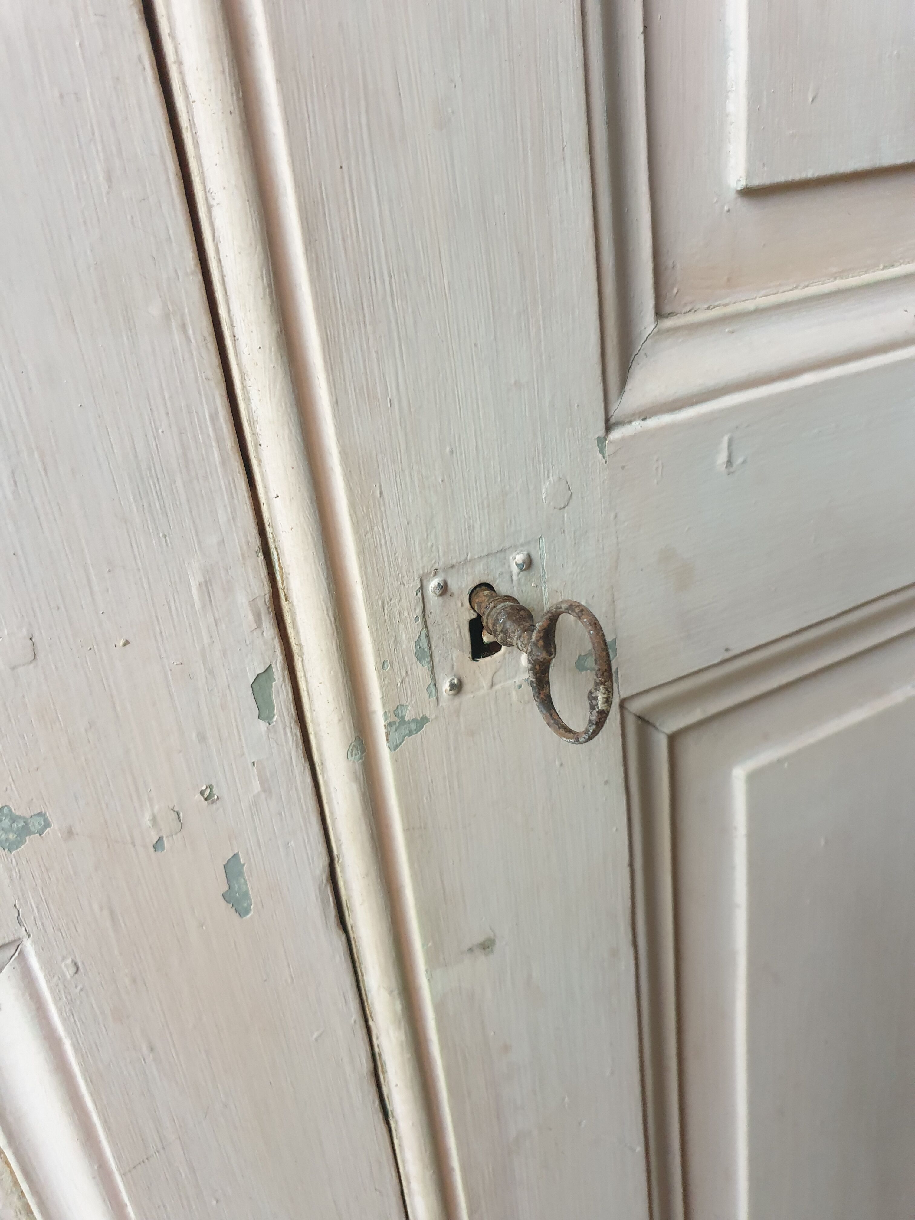 Double antique wooden doors