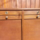 Double curtain filing cabinet