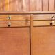 Double curtain filing cabinet