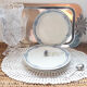 Lot of 4 blue plates "carina" U&C Sarreguemines Terre de Fer
