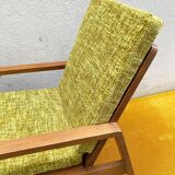 Scandinavian armchair reupholstered in chunky knit