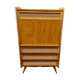 Secrétaire vintage pied compas 1960 rotin