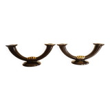 Pair of Gien Art Deco Candlesticks