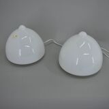 Pair of glass table lamps by Krásno nad Bečvou, 1960s