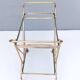 Brass Serving Cart with Glass Shelves, Italy