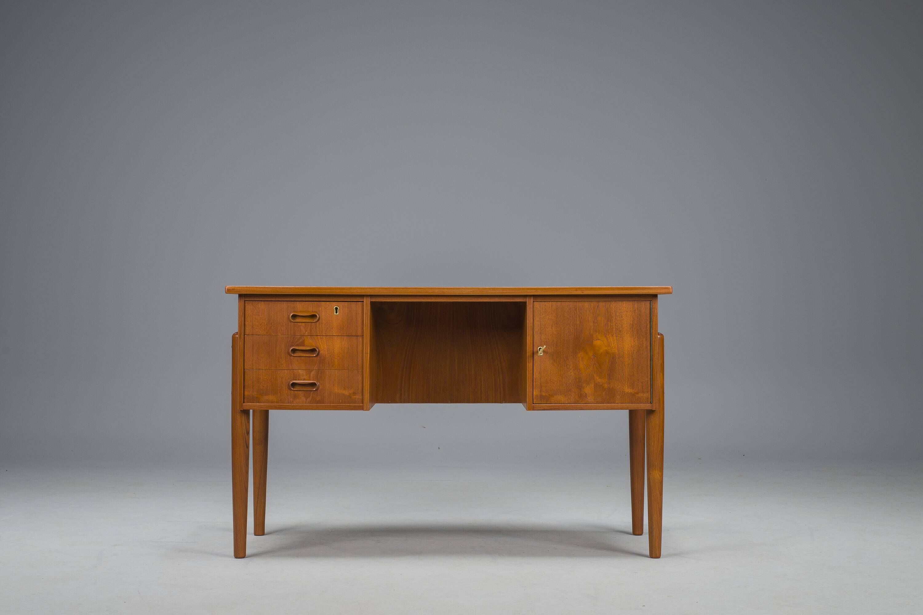 Small Mid-Century Danish Teak Desk, 1970s