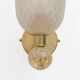 Pair of Murano Pulegoso Glass and Brass Wall Sconces, Italy