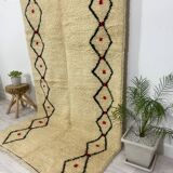 Handmade Moroccan Berber carpet 252 x 150 CM