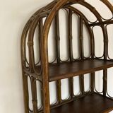 Etagère rotin avec portes cannées