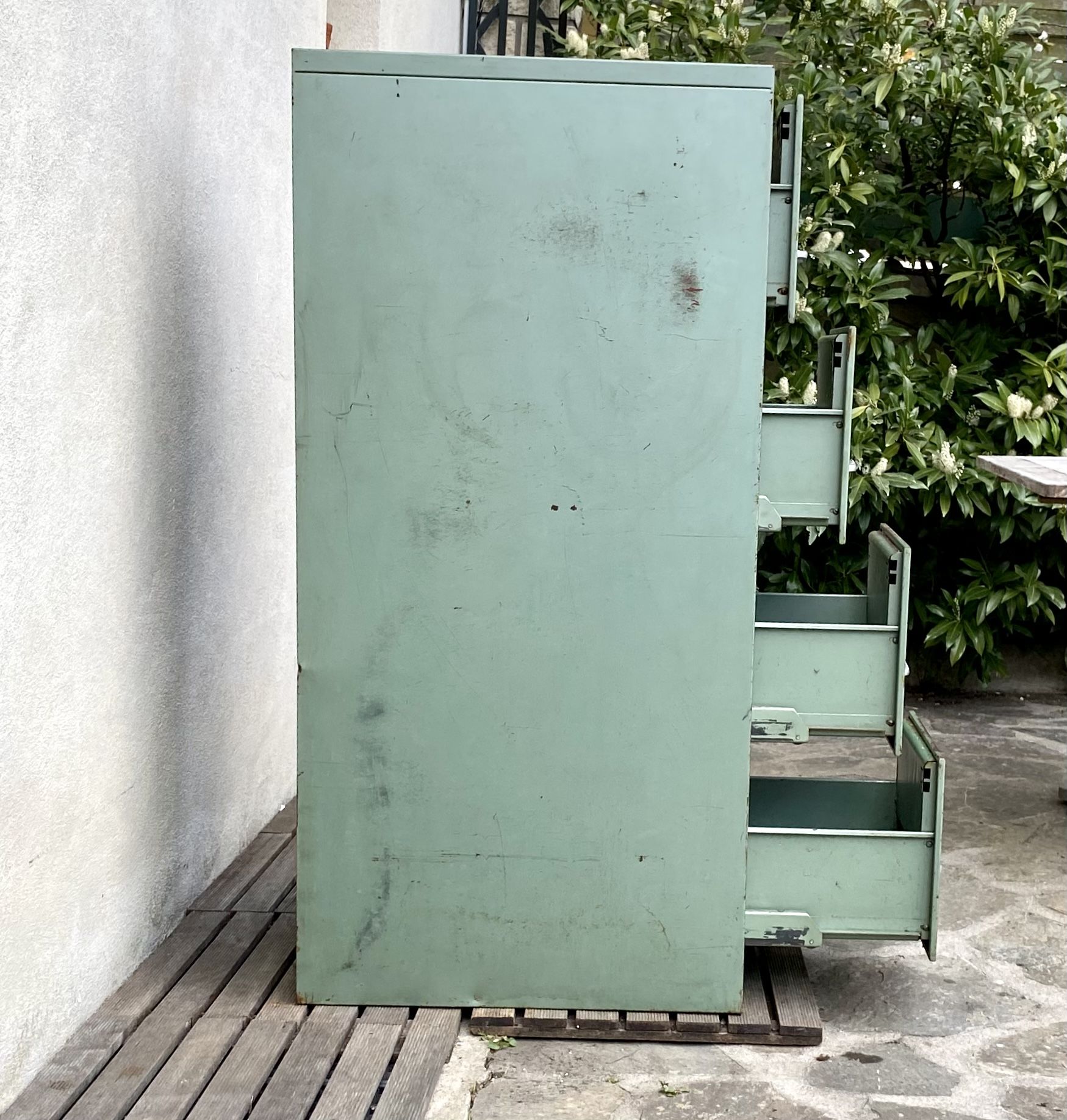 Metal column 4 drawers, 70s
