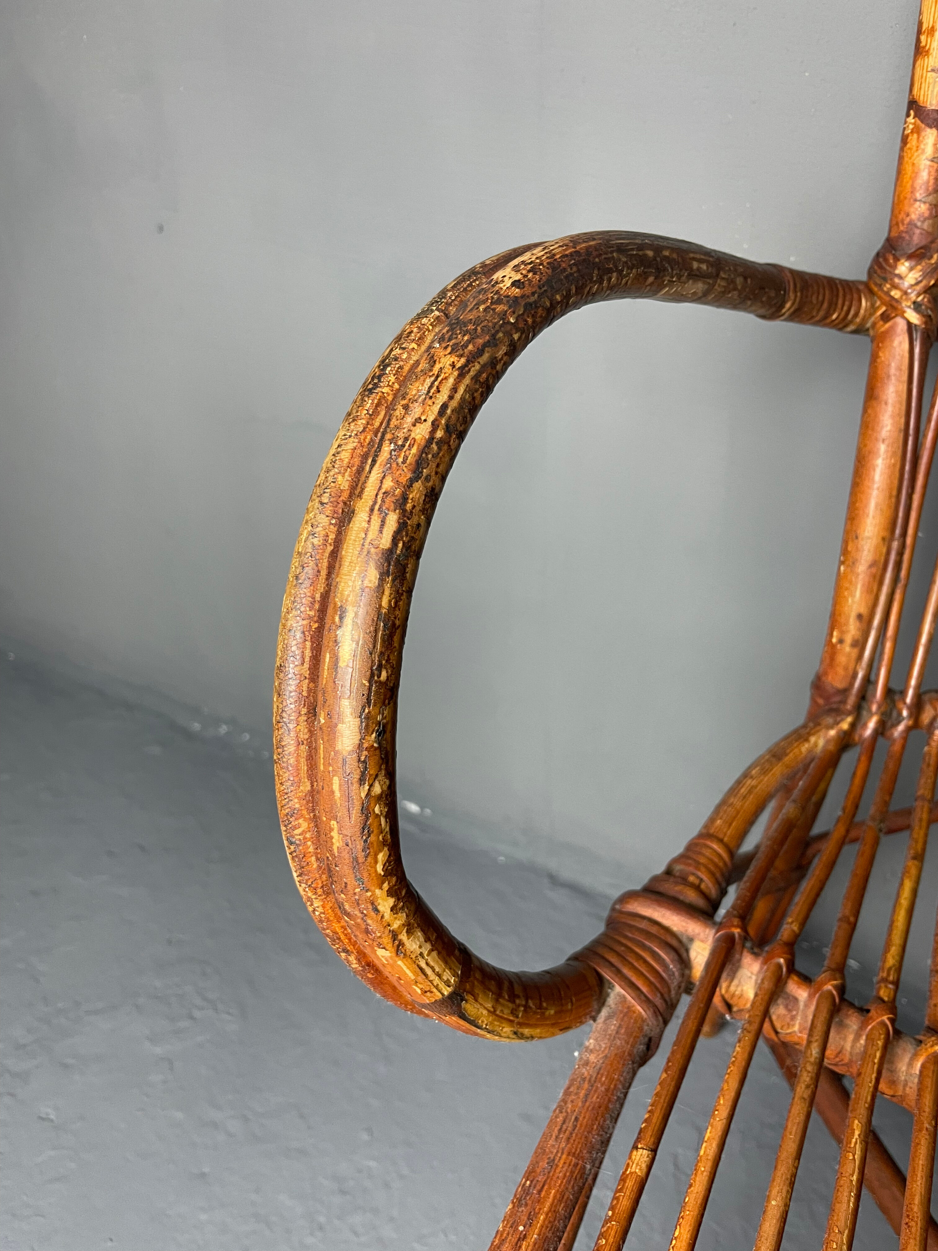 Paire de fauteuils en rotin 1930