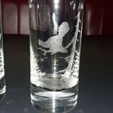Lot of 6 Moser engraved glasses