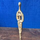 Female subject in gilded bronze, 1999 signed Claudine Berechel