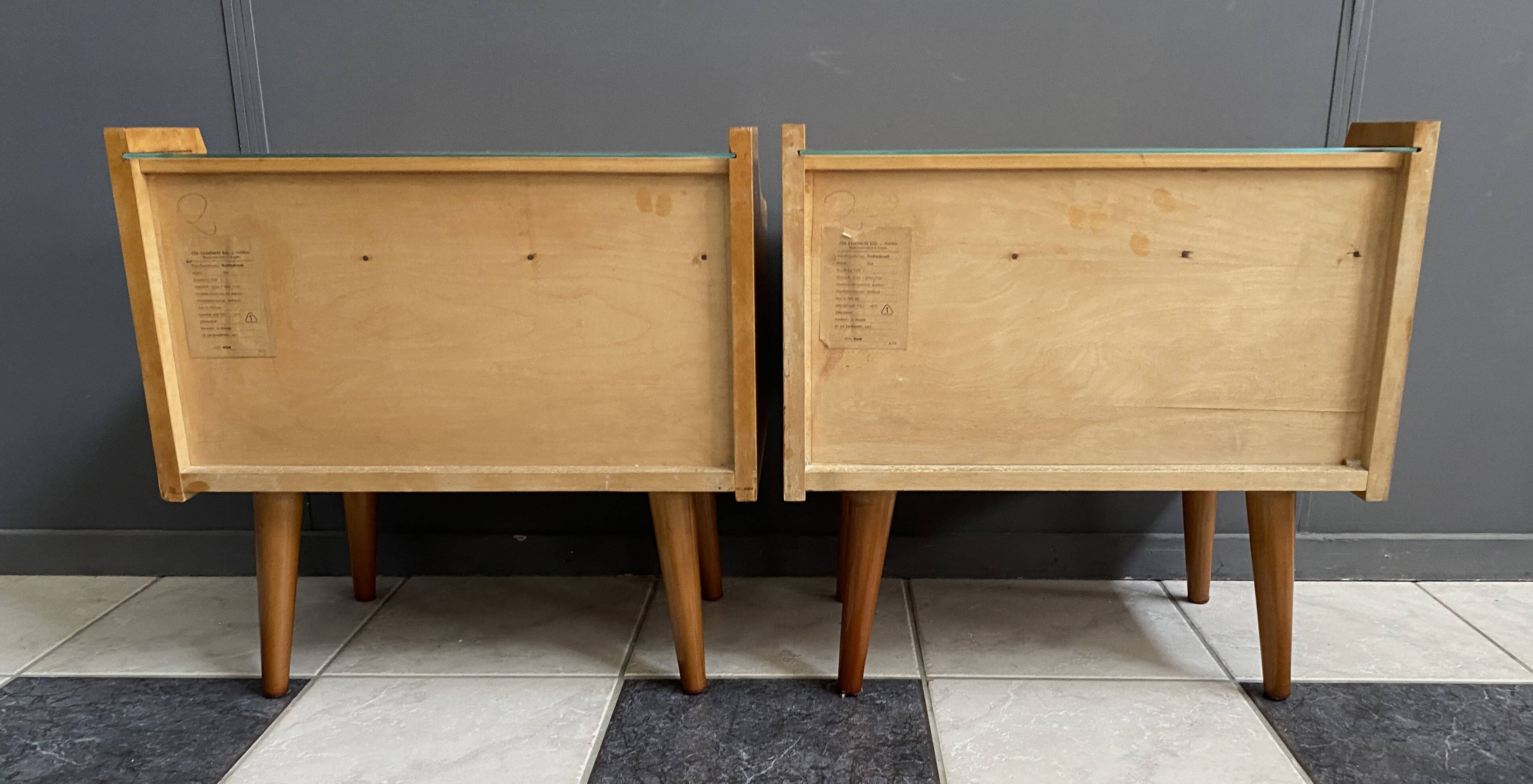 Set of 2 1960s bedside tables