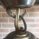 Plafonnier globe glass opalin green anise art deco