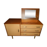 Coiffeuse de 1950 velours et palissandre