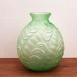 Pair of Art Deco glass ball vases