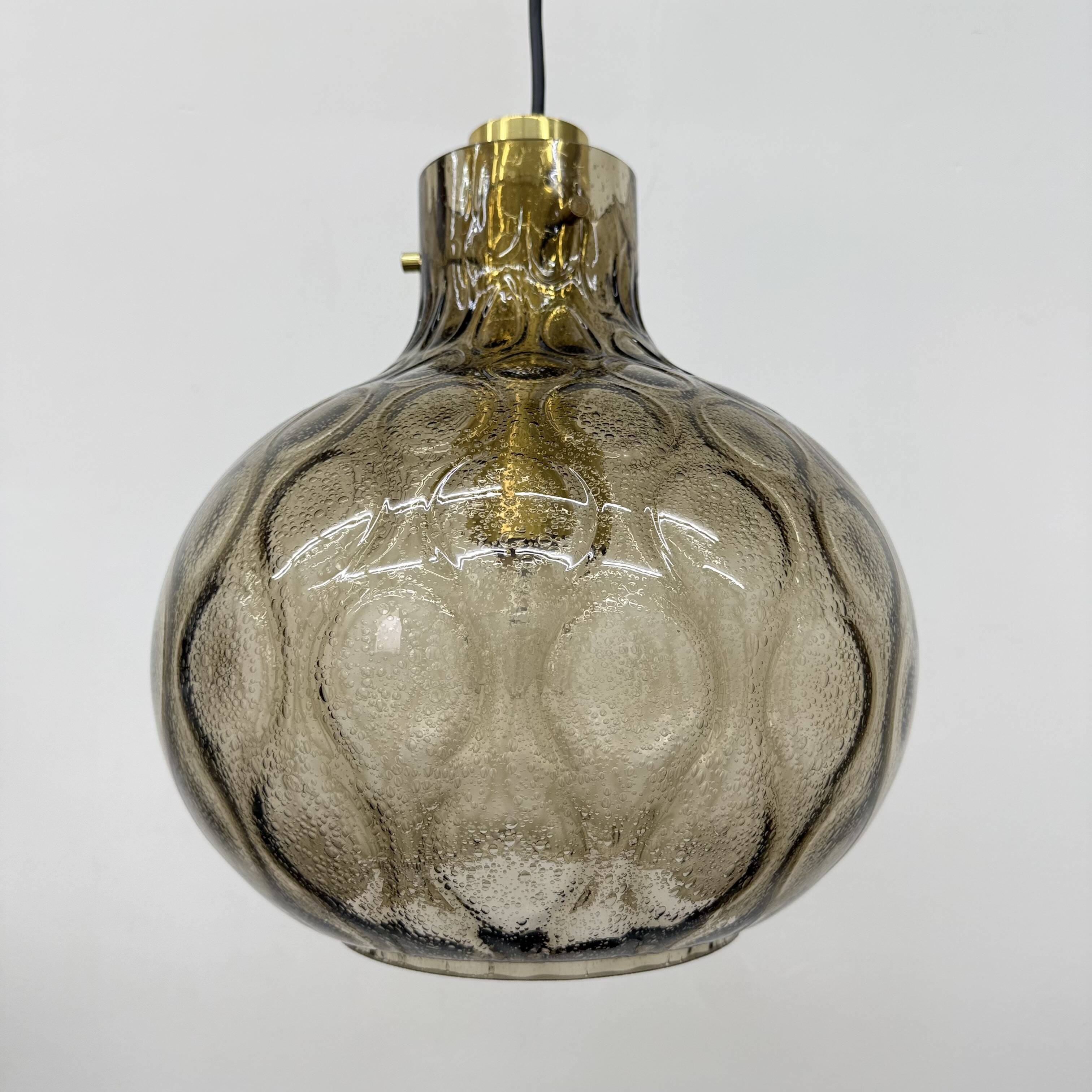 Limburg Glashütte glass hanging lamp , 1970s