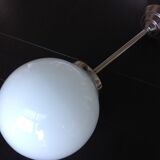White opaline globe hanging lamp
