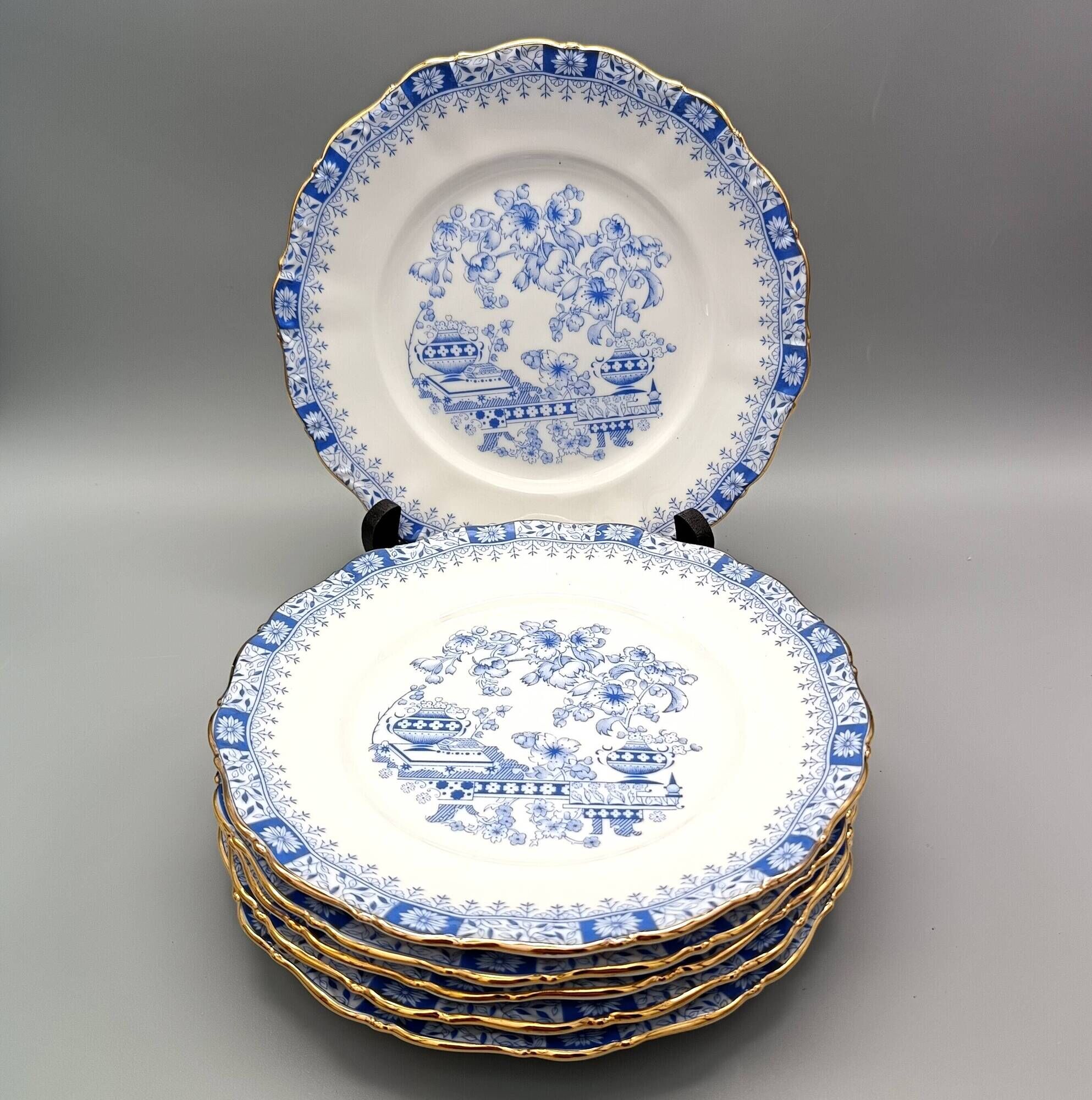 6 dessert plates porcelain theresia pattern vintage seltmann weiden bavaria