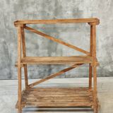 Étagère à plantes en bois de pin ancien