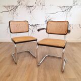 Set of 6 black S32 / S64 chairs by Marcel Breuer for Thonet, 1977