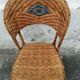 Antique rattan bistro chair