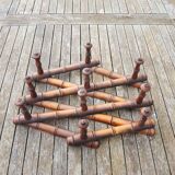 Antique Faux Bamboo Wall Coat Rack