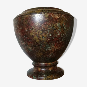 Important vase ceramic has marble effect "chaumette"