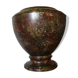 Important vase ceramic has marble effect "chaumette"