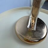 Vintage Hollywood Regency table lamp glass leaf