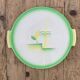 Dish in faience villeroy & boch green and yellow