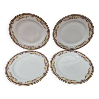 4 Limoges plates, Macy's paleted