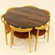 Heart dining set, designed by Hans Wegner for Fitz Hansen,  Denmark 1960s