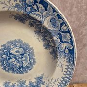 Set of 2 deep plates in Sarreguemines ironstone – Jardinière model – Various decorations