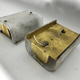 Toni Zuccheri, Mid-Century pair of corteccia Murano glass sconces for Venini. Italy 1960s