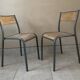Set de 2 chaises d'école vintage Mullca 510