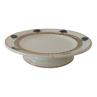 Longwy art deco piedouche dish