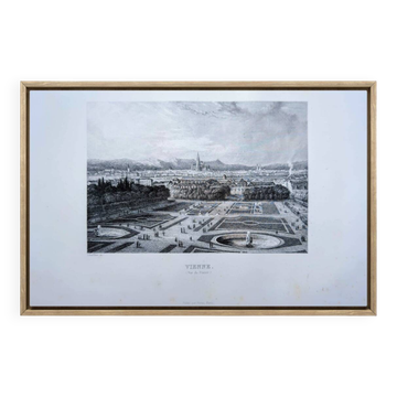 Vienna, Austria Vintage Engraving, 1841 Authentic.