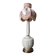 Pink frosted glass bedside table lamp, boudoir decoration