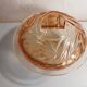 Candy dish, sugar bowl, pink glass box