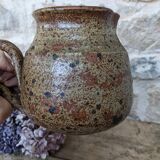 Pitcher jug carafe vase stoneware pyrite vintage Baudat pottery