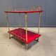 Rare Italian lacquered goatskin / parchment serving bar cart by Aldo T