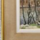 Snow landscape painting by Amédée Boucher.